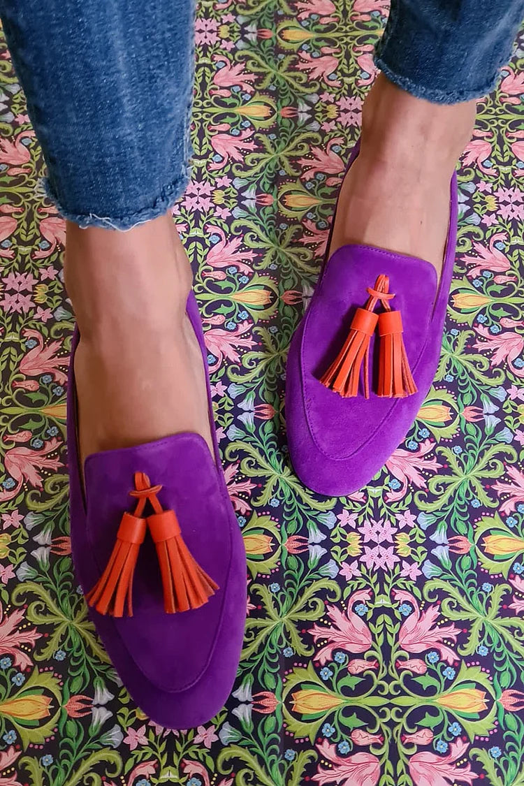 BELMONTE MILANO | PURPLE LOAFER WITH TASSELS