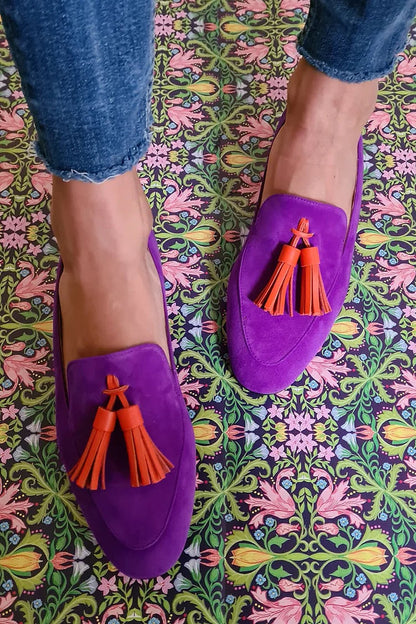 BELMONTE MILANO | PURPLE LOAFER WITH TASSELS