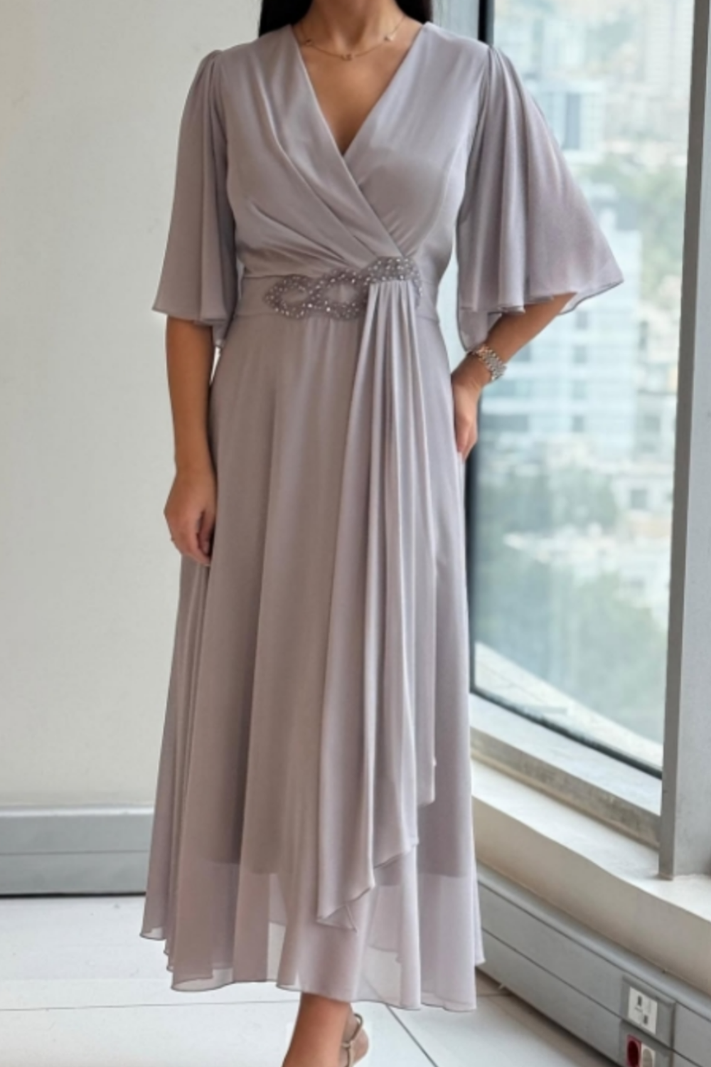 Elma™ | Elegant Flowing Midi Dress