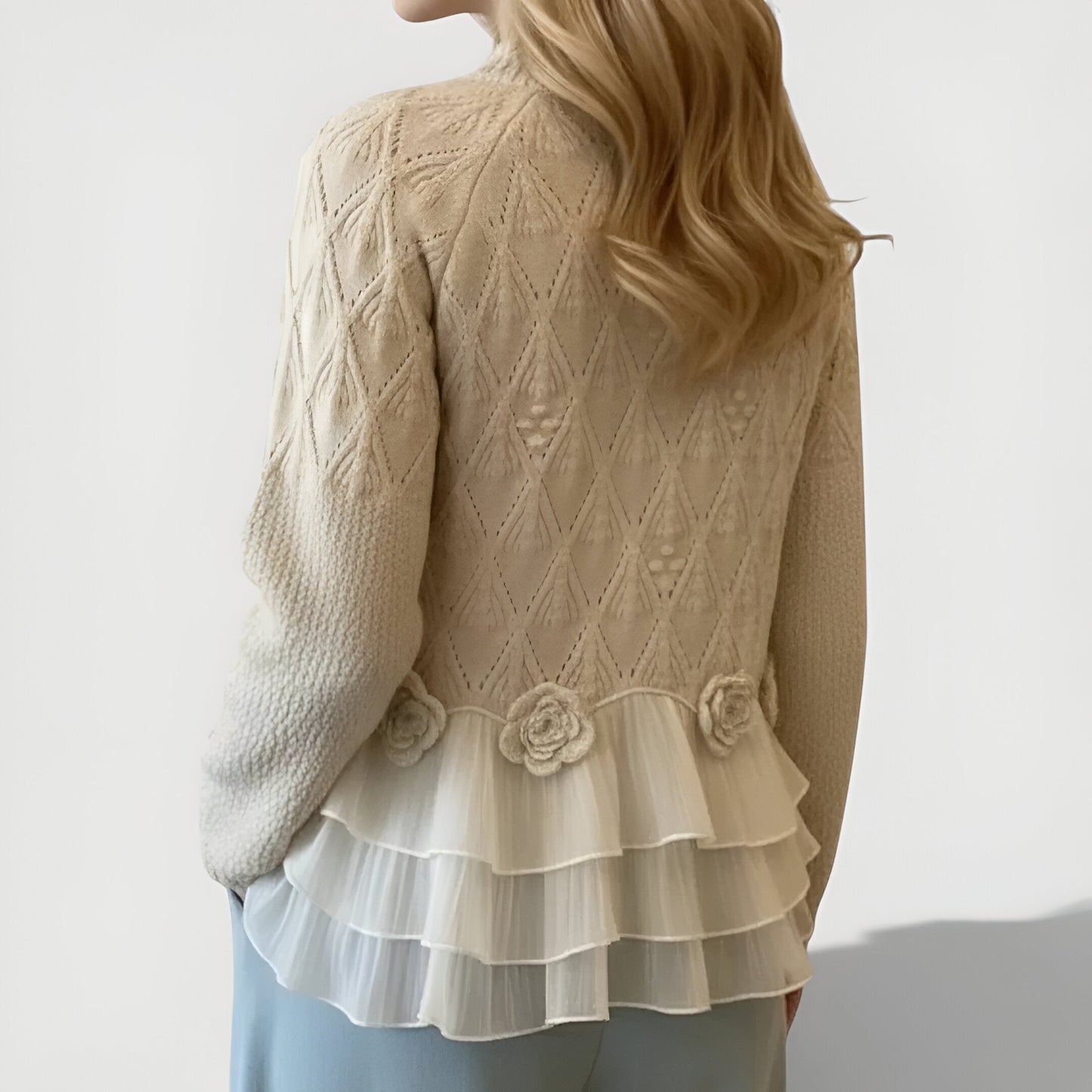 Aure™ | Elegant Textured Ruffle Sweater