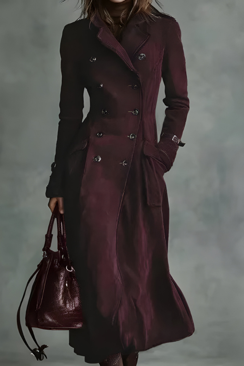 Mara™ | Stylish Fitted Long Coat