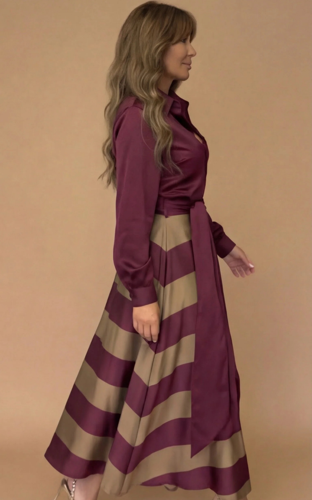 Romy™ | Elegant Striped Maxi Dress