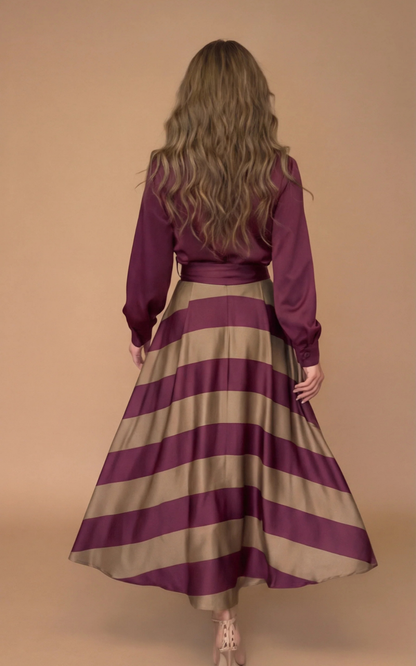 Romy™ | Elegant Striped Maxi Dress