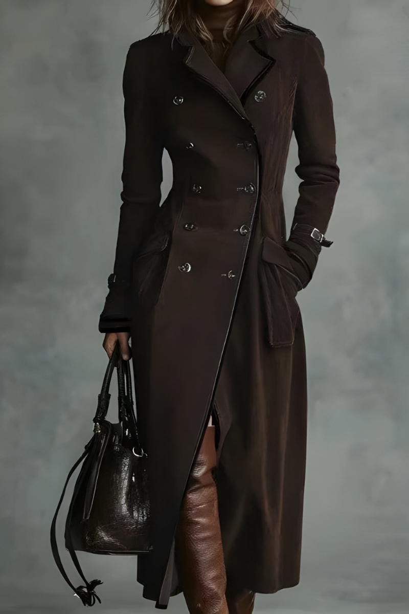 Mara™ | Stylish Fitted Long Coat
