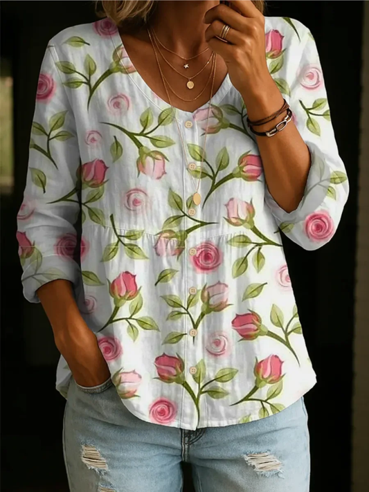 Lotta – Blouse with floral print