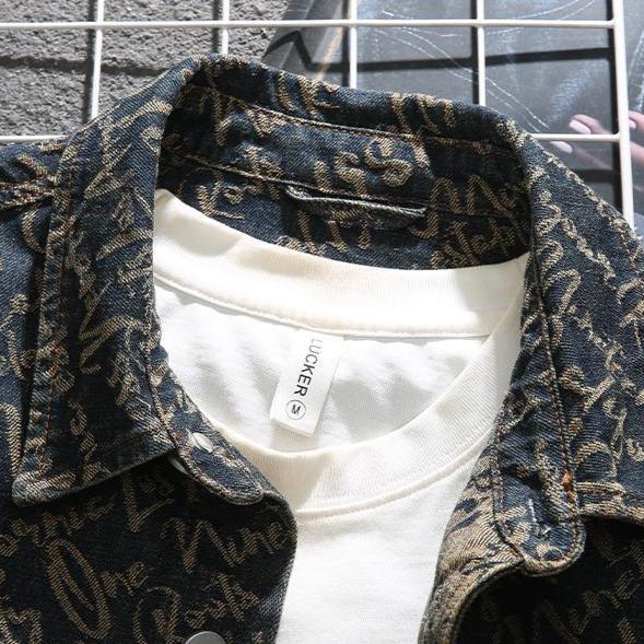 Hans™ Denim jacket with letters