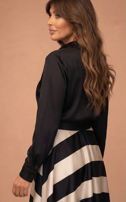 Romy™ | Elegant Striped Maxi Dress