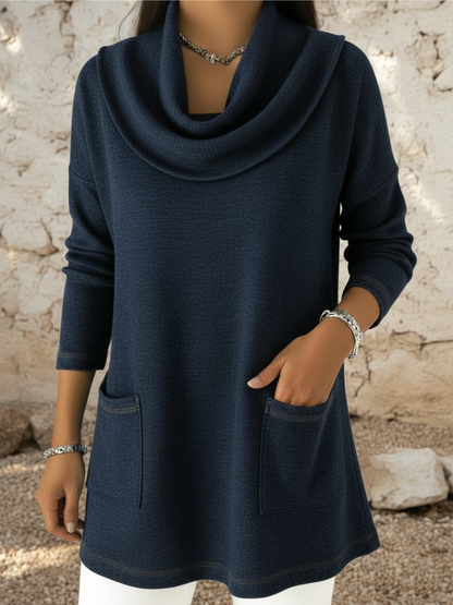 Sofie – Turtleneck sweater with front pockets