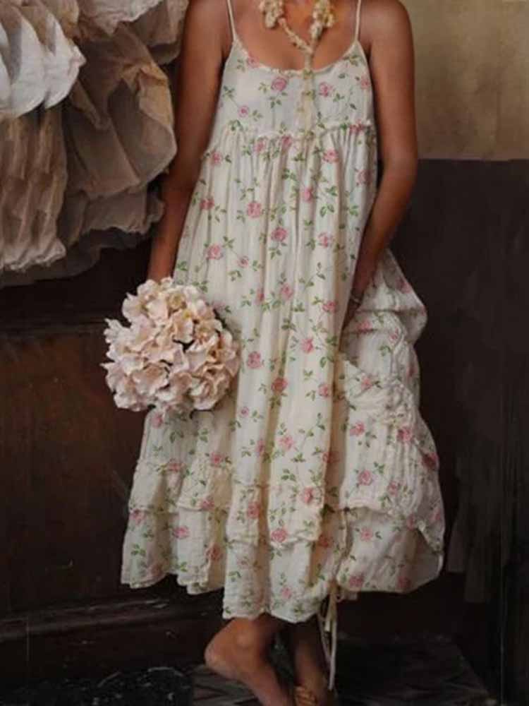Barbara Flower Maxi Dress: Effortless Elegance