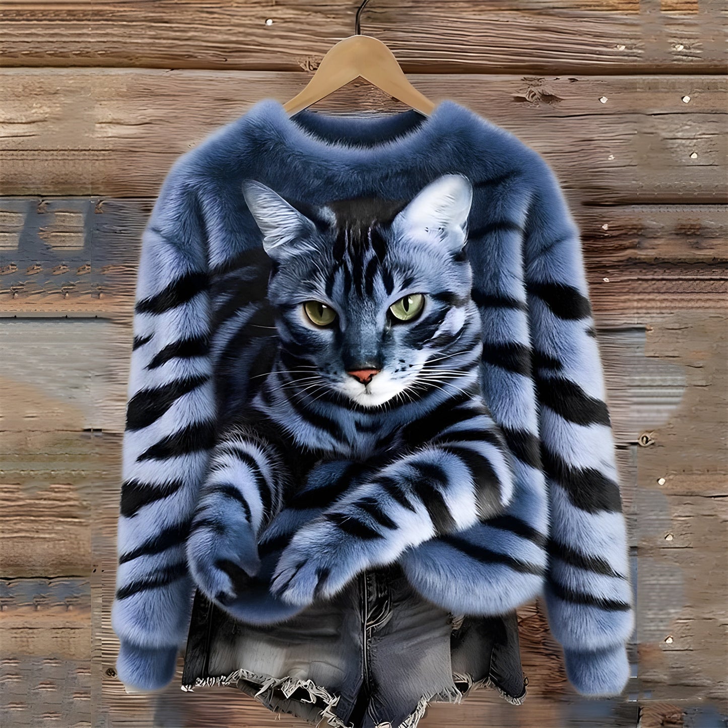 Sanne™ | Sweater With Cat Print