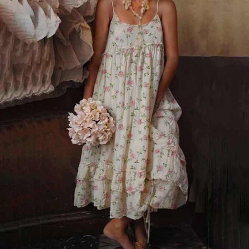 Barbara Flower Maxi Dress: Effortless Elegance