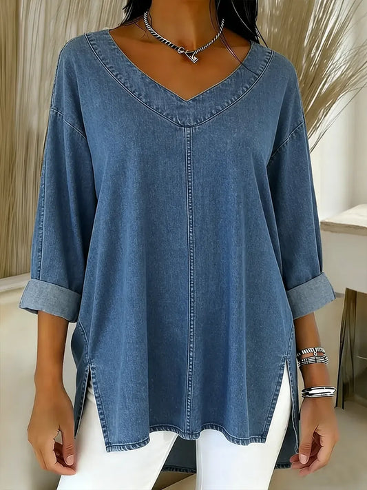 Timeless Denim Cotton Top