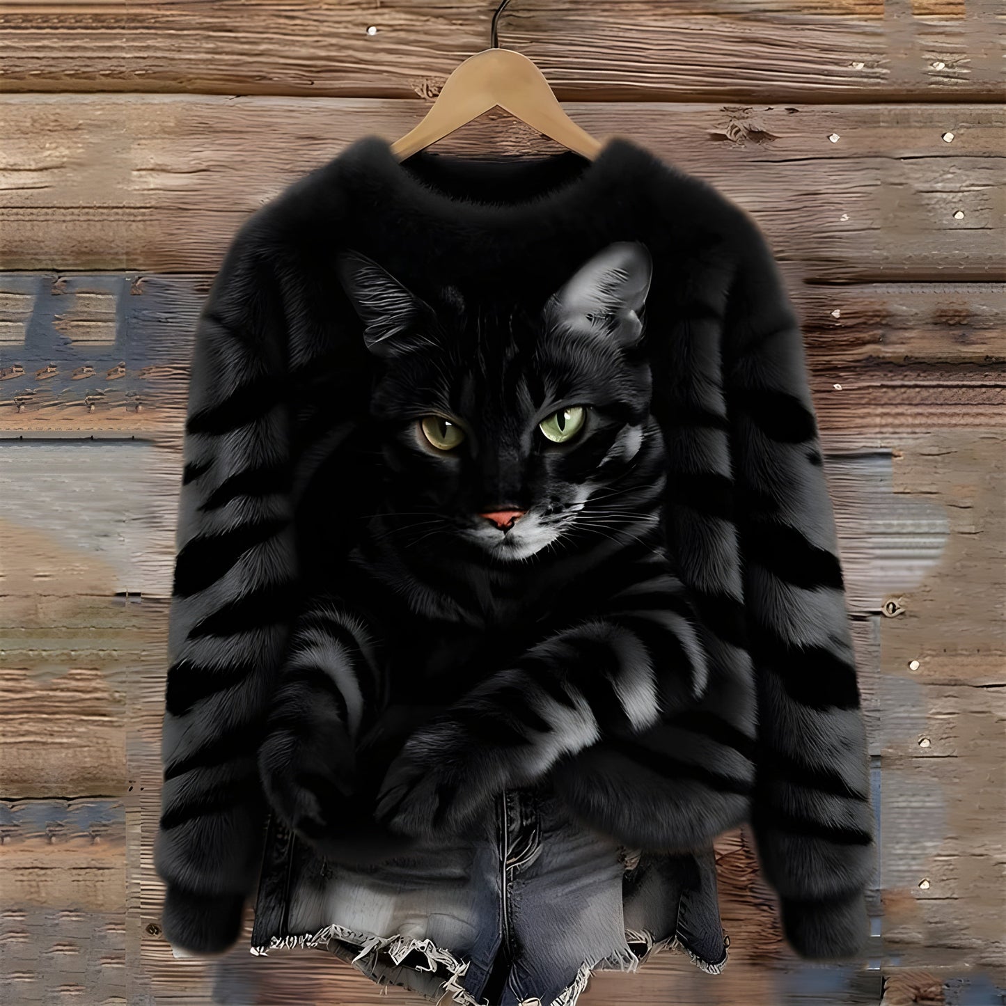 Sanne™ | Sweater With Cat Print